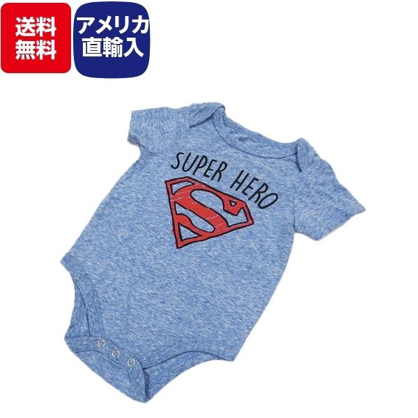 送料無料 アメリカ直輸入 ベビー服 スーパーマンの半袖 ロンパース ブルー Usサイズ 6 9m 目安 日本サイズ 60 70 男の子 アメカジ キャラクター 夏 インナー T490 Fun Funny 通販 Yahoo ショッピング