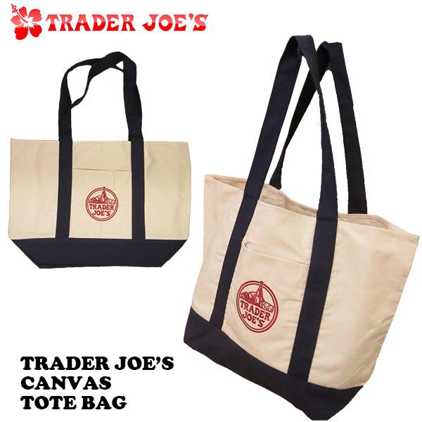 トレーダージョーズ TRADER JOE'S エコキャンバストート バック トートバック ショッピングバッグ アメリカン雑貨 トレーダージョ アメリカン スーパー