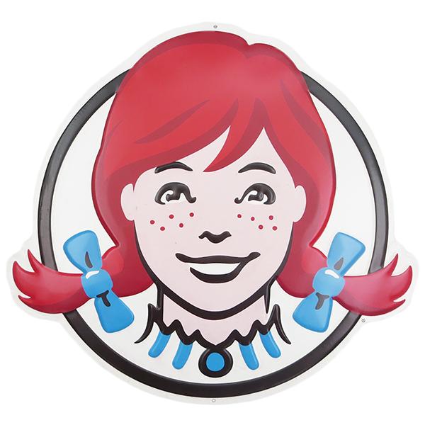 アメリカン ダイカット エンボス メタルサイン WENDY'S