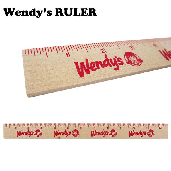 初売り初売り ルーラー ウェンディーズ Wendy's アメリカ製 木製 文房具 定規 定規・巻尺・コンパス
