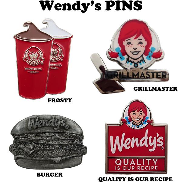 アメリカ製 Wendy's ウェンディーズ ピンバッチ ピンバッジ ピンズ かわいい コレクション ブローチ ピンブローチ アメリカン雑貨 キャラクター