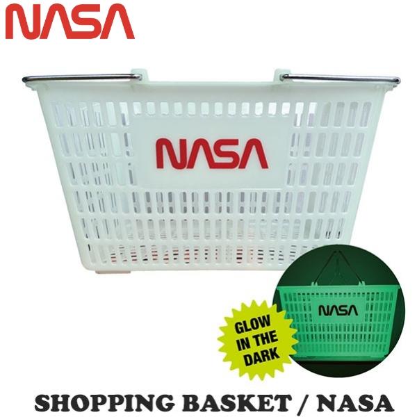 【2個セット】「蓄光」　NASA ショッピングバスケット 買い物かご NASA 蓄光 ショッピング バスケット 買い物かご バスケット かご 収納