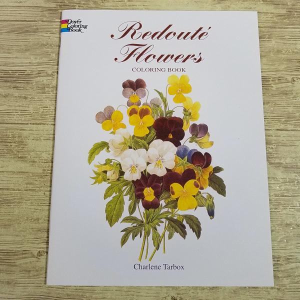 【ぬりえ】【Coloring・Book】【カラーリングブック】【洋書・塗り絵】【DOVER・Coloring・Book】【ルドゥーテ】【植物】【花・塗り絵】