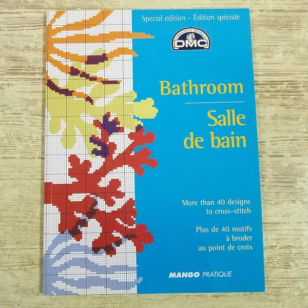 手芸系[バスルームのクロスステッチ図案集 Bathroom／Salle de bain] 洋書 英語 フランス語 MANGO PRATIQUE point de croix