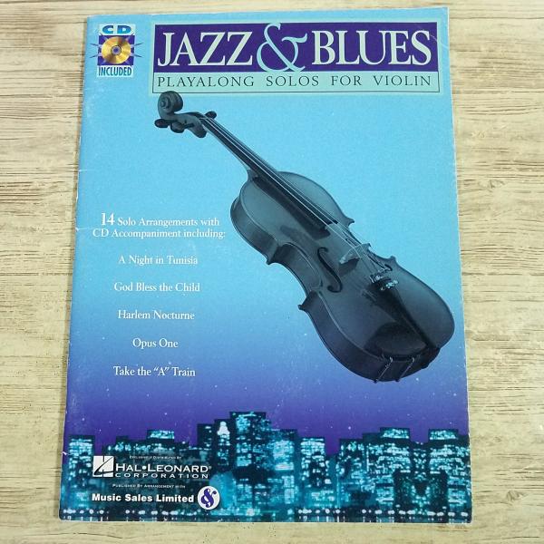 楽譜[(CD付き)バイオリン ジャズ＆ブルース Jazz ＆ Blues： Playalong Solos for Violin] ヴァイオリン 14曲 洋楽 チュニジアの夜 他