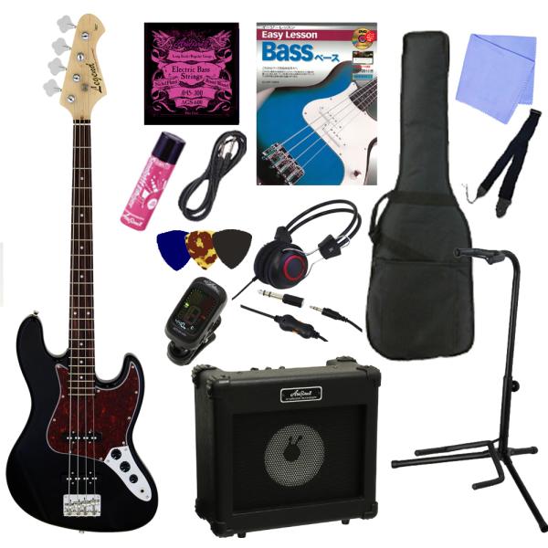 Legend by AriaProII エレキベース ジャズベース ARIA（楽器） ベース 初心者セット Legend LJB-Z 入門 (充実14点