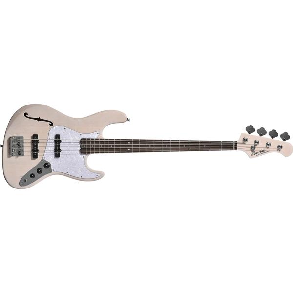 Bacchus GLOBAL Series WL4-HOLLOW/R S-SW(シースルーホワイト) セミホロウボディ バッカスベース 【お取り寄せ】　