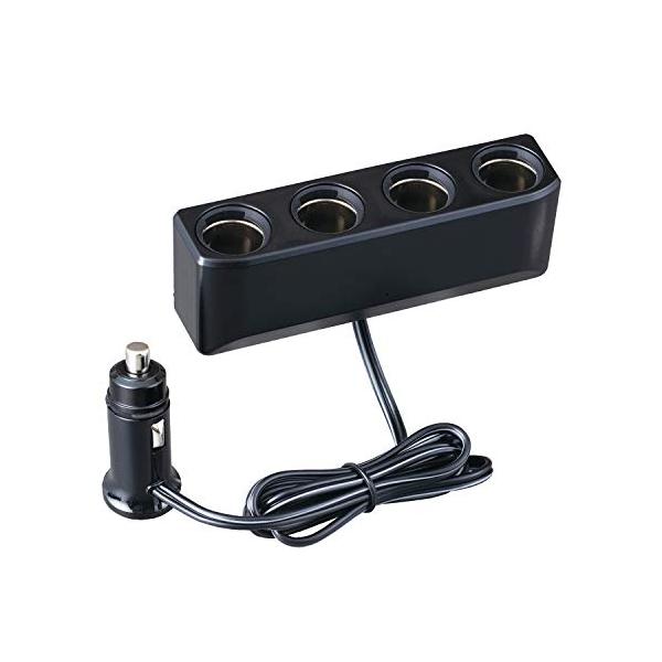 セイワ(SEIWA) 車内用品 シガーソケット増設分配器 ソケット4連 コードタイプ F317 プラグ抜け防止 12V/24V車対応 出力7A 約1