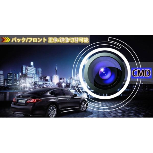 超小型車載用フロントカメラ／バックカメラ 正像／鏡像切替 埋め込み