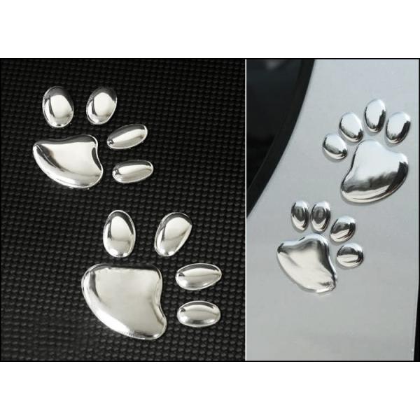 カーステッカー 車やバイク キズ隠し凹み隠しに 猫 犬 足跡 可愛い 肉球ステッカー シール 立体ステッカー シルバー Ebset50 Buyee Buyee Japanese Proxy Service Buy From Japan Bot Online