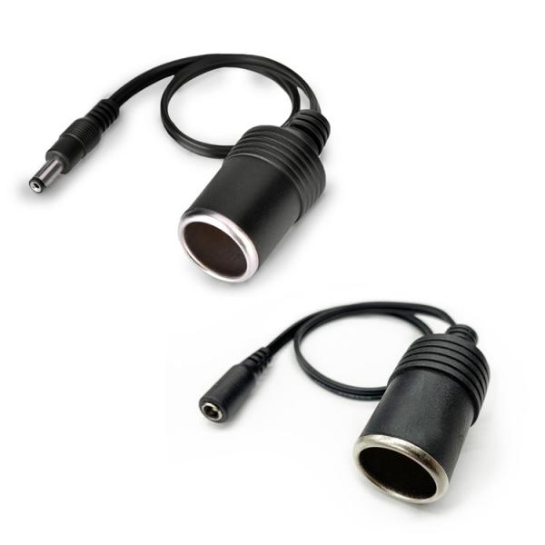 2.1mmDCプラグ⇒シガーソケット変換ケーブル 長さ約30cm 内径2.1mm/外径5.5mmプラグ 12/24V両用 10A 120W シガー電源機器の使用やソケット増設に DC12CIGMS
