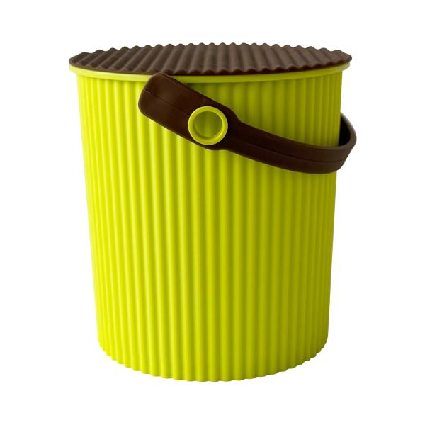 ※多くのお客様に可能な限り最短で配送するためにも、置き配での配送にご理解・ご了承願います。【商品名】　八幡化成 セルテヴィエ ミニバケツ 小物入れ オムニウッティ・ベビー ヴィヴィッド・グリーン 12×11.2×H11.7cm 0.7L s...