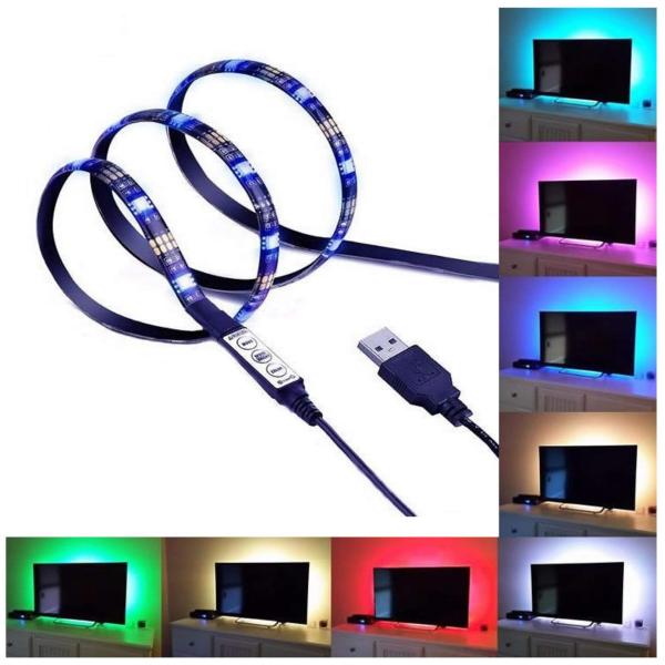 DDL 流れる LEDテープ 2m 60灯 防水 カット可能 ＵＳＢ接続 カラー （ 車載用 アクセサリー から クリスマス インテリアデコ