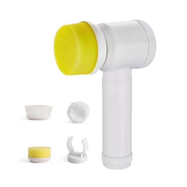 ※多くのお客様に可能な限り最短で配送するためにも、置き配での配送にご理解・ご了承願います。【商品名】　バスポリッシャー 電動ブラシ 電動お掃除ブラシ お風呂掃除ブラシ 年末掃除 ハンディブラシ USB充電式 コードレス 3つのブラシ付 掃除...