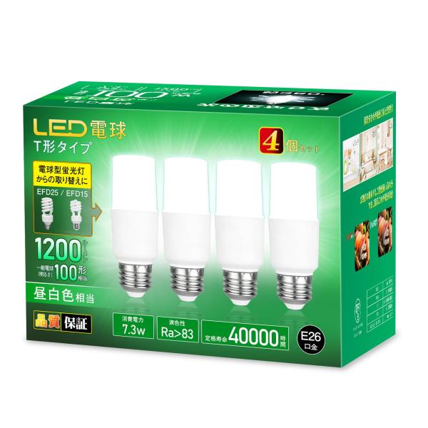 okalumi LED電球 100W形相当 T形タイプ E26口金 昼白色 1200lm okalumi LED電球 100W形相当 T形タイプ E26口金 昼白色 1200lm