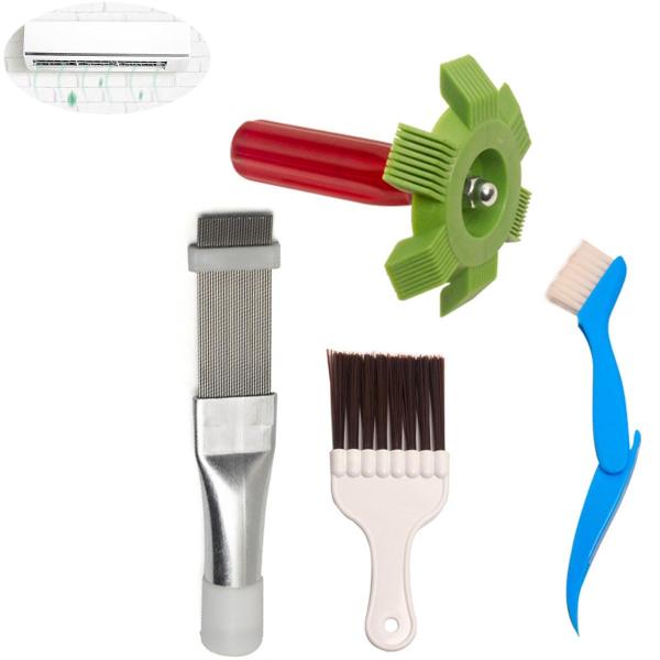 ※多くのお客様に可能な限り最短で配送するためにも、置き配での配送にご理解・ご了承願います。【商品名】　Aisetmoon エアコンブラシ 4点セット 掃除用 エアコンフィンコームセット エアコンフィンコームコンデンサー 青い折りたたみブラシ...