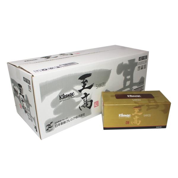 他サイト： ケース販売 クリネックス ティシュー 至高 3枚重ね 480枚(160組) ×10箱入りの商品画像