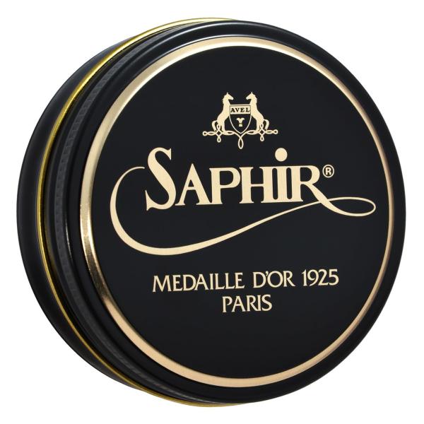 他サイト： サフィールノワール 鏡面磨き用ワックス ビーズワックスポリッシュ 靴磨き ハイシャイン 靴墨 つや出し 01 ブラック 100mlの商品画像