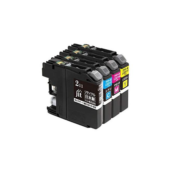他サイト： ジット ブラザー（BROTHER） LC211-4PK 対応 4色パック リサイクルインク 日本製 JIT-NB2114Pの商品画像