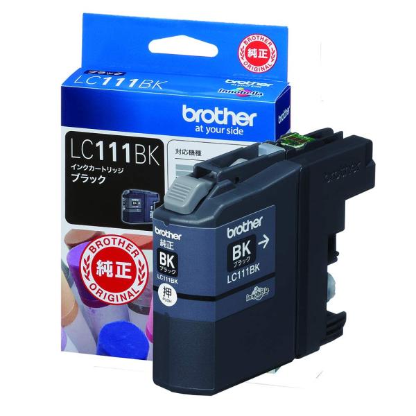 他サイト： brother純正 ブラザー工業(Brother Industries) インクカートリッジブラック LC111BK 対応型番:MFC-J8の商品画像
