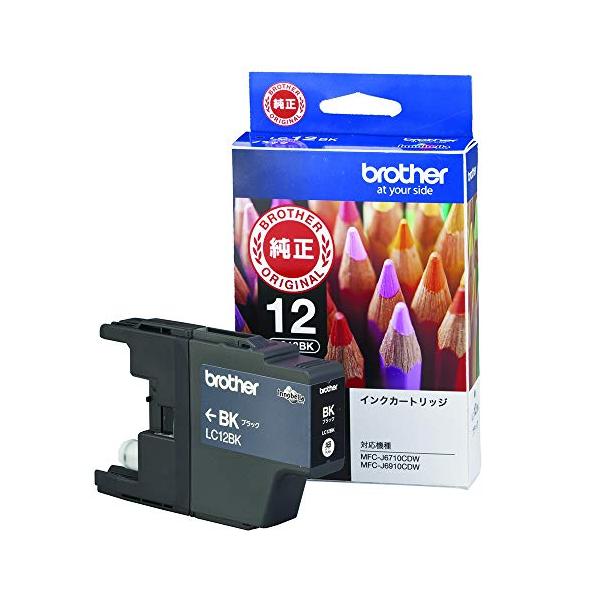 ブラザー工業 brother純正インクカートリッジブラック LC12BK 対応型番:MFC-J6710CDW、MFC-J710D、DCP-J