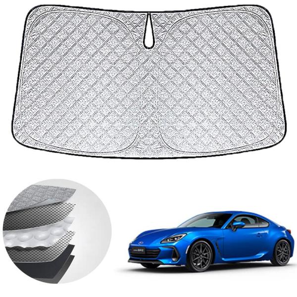WAIROGA スバル BRZ 2代目 ZD8型 専用フロントサンシェード（2021.7?現行） 車用サンシェードフロントガラス 日よけ 六