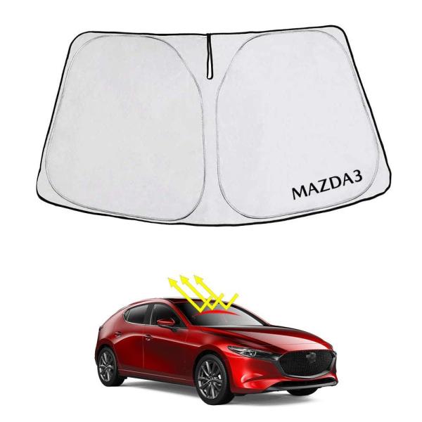 BOYOUS マツダ 新型MAZDA3セダン/ファストバック BP系 改良専用 フロント サンシェード MAZDA3 遮光 カーテン シェー