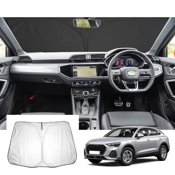 GAFATdiAu アウディ Q3 F3型 2代目 RSQ3 2020+ 新型 専用 車用サンシェード フロントガラス用 UVカット セダン