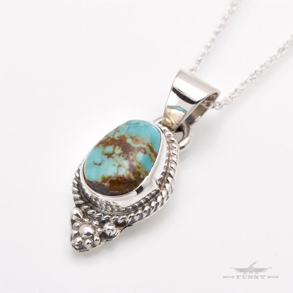 navajoナバホインディアンジュエリーペンダントトップSTERLINGシルバー Indian Jewelry FUNNY公式ストア ナバホ族 Burt Francisco ターコイズ