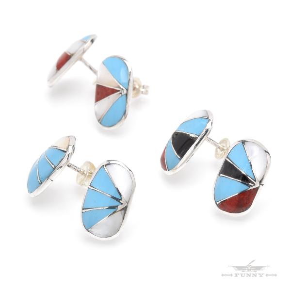 Indian Jewelry FUNNY公式ストア ズニ族 Evelyn Mahkee マルチインレイ