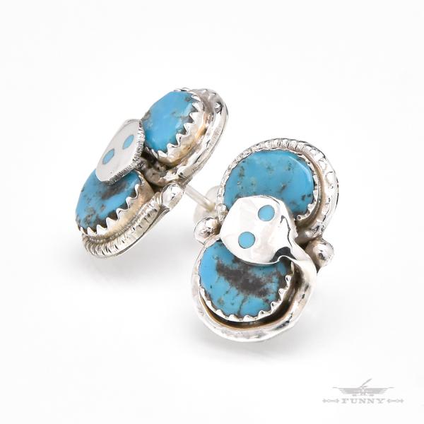 Indian Jewelry FUNNY公式ストア ズニ族 Joy Calavaza スモール ピアス