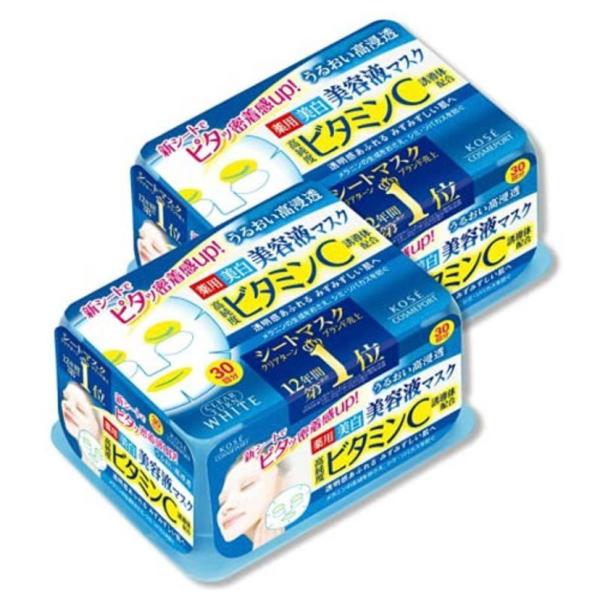 【２個セット】　クリアターン　エッセンスマスク　ビタミンC　美白ケア　３０枚入り　
