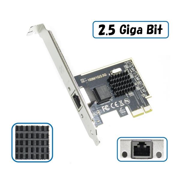 2.5Gbps LANカード PCI Express RJ45 LAN コネクタ対応 2.5ギガ 2.5G Ethernet CAT7ケーブル付