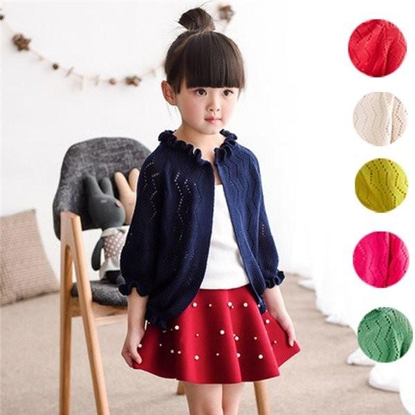 カーディガン入学式子供服女の子ペプラムニットキッズ服ジュニア羽織り長袖春ニット透けキッズ女の子女児 Rexfun Qumng314 Funtolife 通販 Yahoo ショッピング