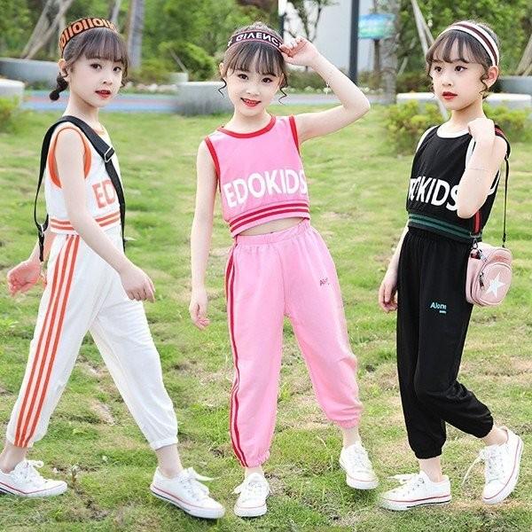 子供服セットアップキッズ子供ジャージ女の子韓国子供服上下セットダンス衣装ノースリーブtシャツロングパンツ可愛い春夏通学着通園着 Rextoa Lvcwq138 Funtolife 通販 Yahoo ショッピング
