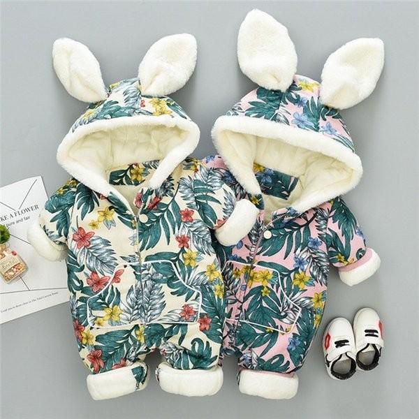 赤ちゃん着ぐるみオールインワンキッズベビー服ロンパースウサギちゃん厚手男の子女の子カバーオール女の子冬服防寒着新生児フード付き長袖 Www Arilab Com Tr Index Php