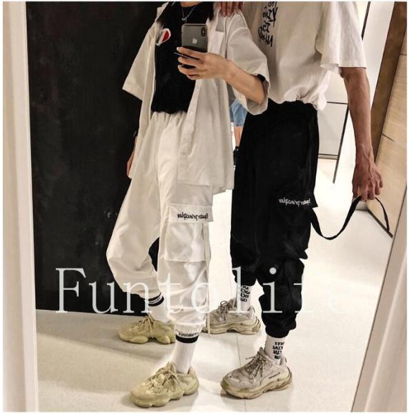 カーゴパンツ レディースボトムス カーゴパンツ スポーティ ヒップホップ ダンス 衣装 韓国ファッション ストリート風 個性的 服 原宿系 男女兼用 Buyee Servis Zakupok Tretim Licom Buyee Pokupajte Iz Yaponii