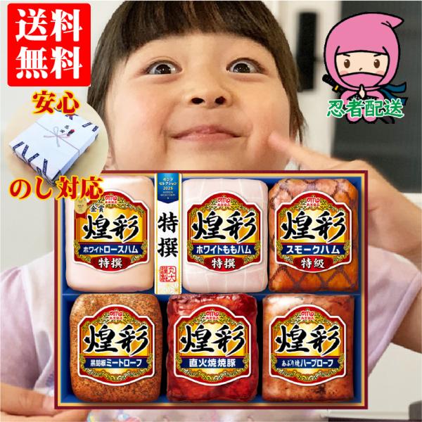 お歳暮 ギフト 御歳暮 ハム 詰め合わせ 送料無料 ギフト 人気 企業 親 両親 親戚 御礼 煌彩 （こうさい）  MV-756