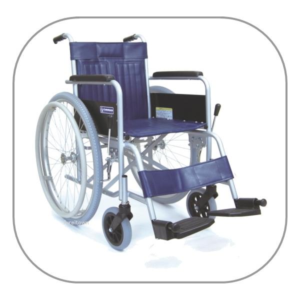 車椅子 カワムラサイクル 座幅42cm スチール製車いす KR-801N-ソフト 