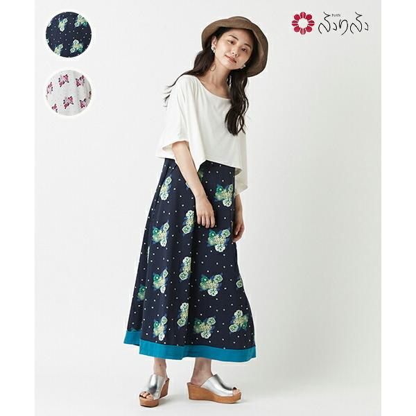 公式 ふりふ 飴椿ケープワンピース 和柄 ワンピース ワンピ ロングワンピ ロング丈 半袖 5分袖 春夏 カシュクール レトロ モダン椿 つばき カメリア 0608 4 ふりふ 通販 Yahoo ショッピング