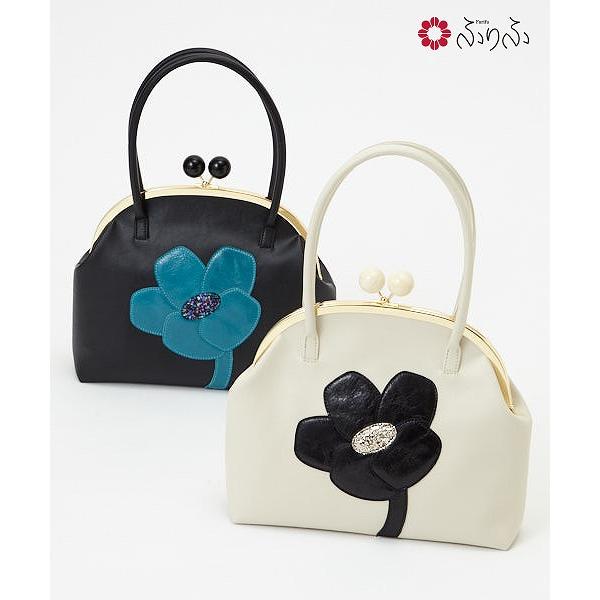 アネモネレザー刺繍バッグ ふりふオリジナル ハンドバッグ 和装バッグ 着物バッグ がま口 一輪花 アネモネ 合皮 和装 成人式 卒業式 結婚式 袴 振袖 着物 0622 6 ふりふ 通販 Yahoo ショッピング
