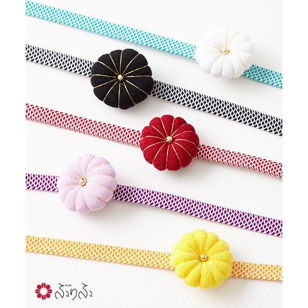 ねりきり帯締めふりふオリジナル ゆかた 浴衣 小物 着物 振袖 帯締め 帯飾り 帯どめセット ねりきり菊 配色 シルク 絹 日本製 レトロ モダン かわいい お洒落 華 0667 3 ふりふ 通販 Yahoo ショッピング