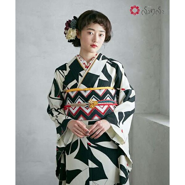 ふりふ 振袖 袋帯 2点セット シルエット鶴 ジグザグモール 振袖 セット レトロ 鶴 ツル 赤 かわいい かっこいい モダン 個性的 大正ロマン 古典 06 0 ふりふ 通販 Yahoo ショッピング