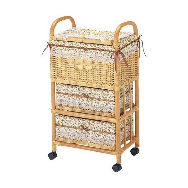 籐ランドリーボックスチェスト 3段 K32 籐家具 籐 ラタン家具 ラタン ランドリー ランドリーラック