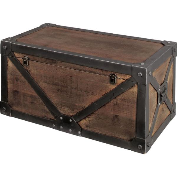 完成品 収納ボックス 木箱風 デザイン家具 インテリア トランク トロール M Box 収納box 収納家具 ボックス 木箱 安い 絶品