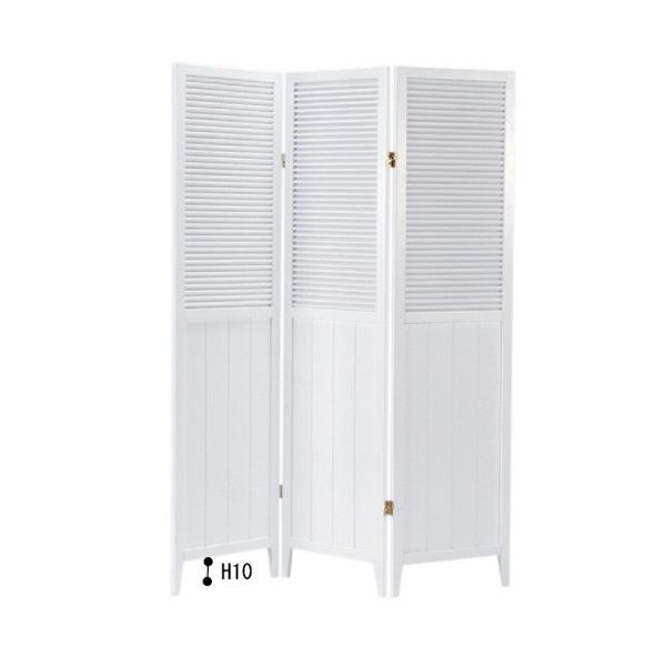 完成品 パーテーション 公式ストア 木製 ルーバースクリーン ３連 ホワイト おしゃれ 安い 木製パーテーション オシャレ 間仕切り お洒落