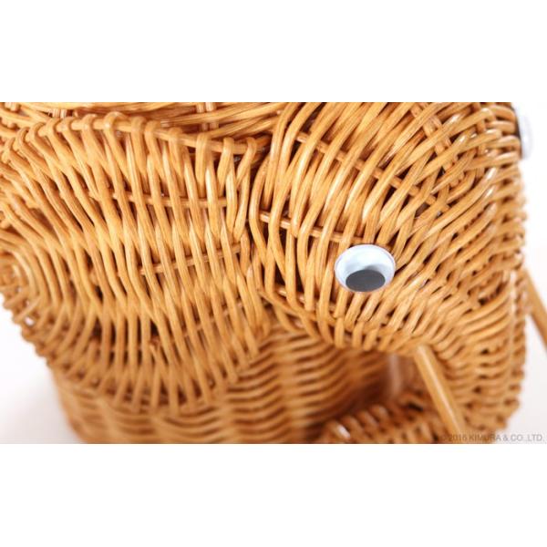 籐アニマルバスケット 象 Sサイズ ライトブラウン アジアン雑貨 バリ 小物入れ 収納 バスケット ケース ボックス オブジェ ラタン 置物 安い エレファント 並行輸入品 籐