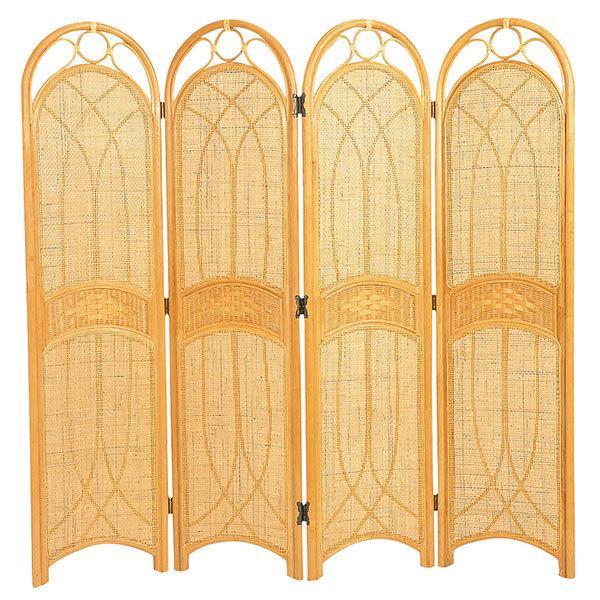 ラタン パーテーション 籐 4連 衝立 楽天市場】衝立 4連 ラタン パーテーション 籐家具 高さ160cm