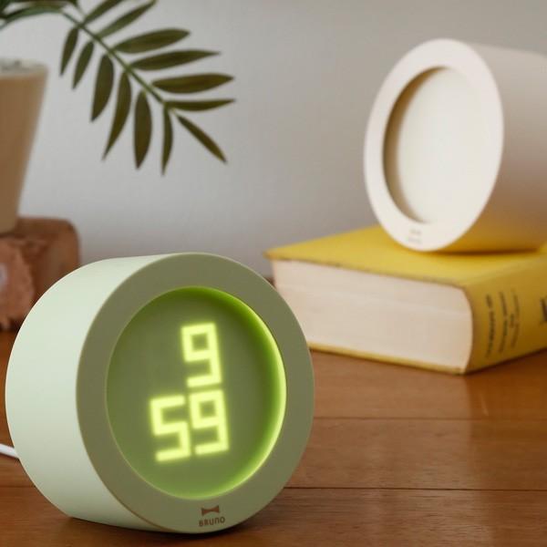 時計 Bruno 電波イルミネーションアラームクロック 時計 置き 時計