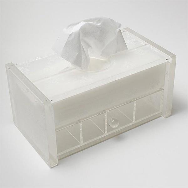 ティッシュケース「メルレット」1段チェスト付【ティッシュボックス